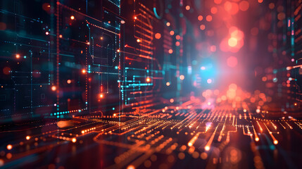 Technology abstract graphic poster web page PPT background, technology background