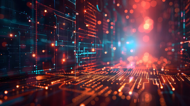 Technology abstract graphic poster web page PPT background, technology background