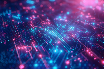 Fototapeta premium Digital technology banner background