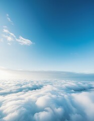 Naklejka premium Ethereal Beauty: Sunshine in a Clear Cloudy Sky
