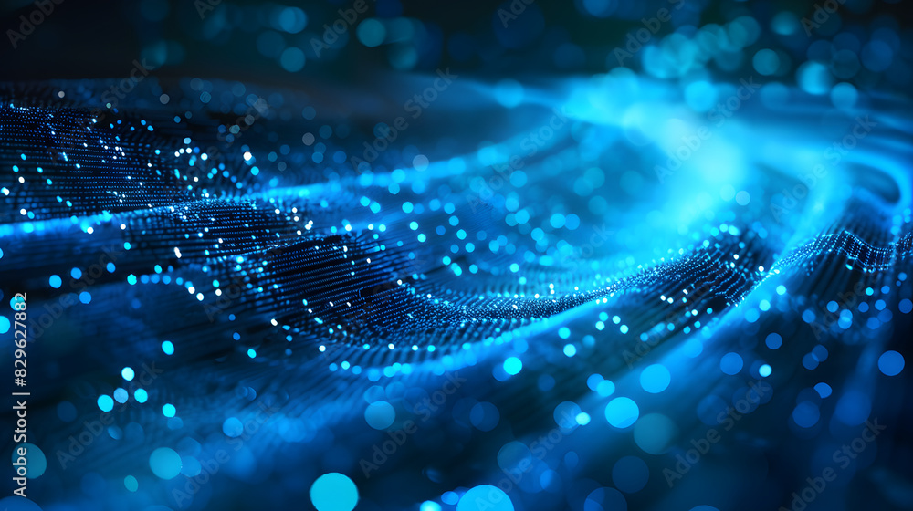 Poster abstract network information web science technology data center fiber optic cable 5g connection futu