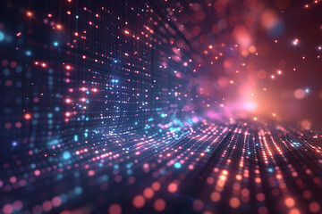 Obraz premium Abstract futuristic technology big data transfer or connecting