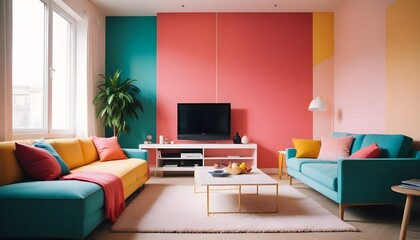 modern living room with sofa