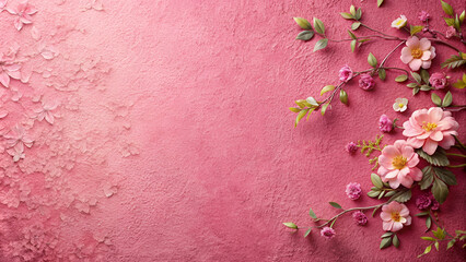 pink flowers on a wooden background