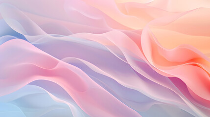 Obraz premium Subtle abstract soft pastel waves Gradient colors texture background. Generative AI.