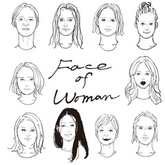 女性　顔アイコン