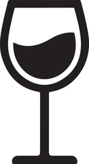 Wine Glass vector Icon illustration