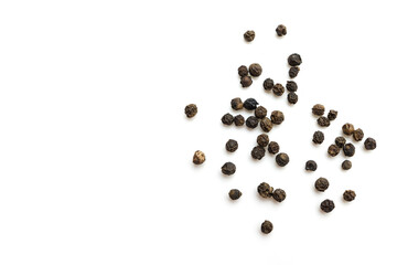 Black pepper isolated on white