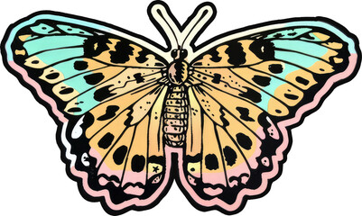 Butterfly sticker transparent background PNG clipart