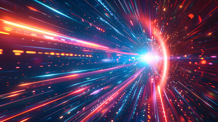 Future technology line background and light effects, abstract future technology concept design scene illustration