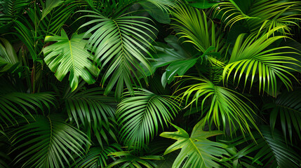 palm leaves green background tropical and exotic summer Holiday relaxation theme natural and beauty