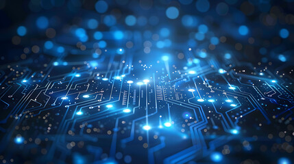 Abstract vector blue technology concept. background illustration