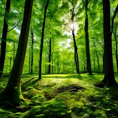 Obraz premium footpath in the forest