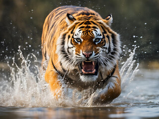 tiger in water
