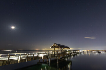 pier at night - Powered by Adobe