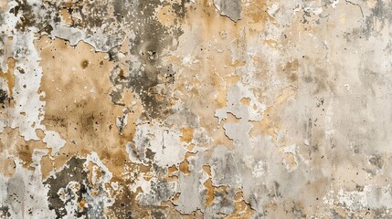 Beige background with weathered grunge details.