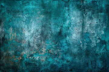 Obraz premium Indigo-Teal gradient background grainy noise texture. Beautiful simple AI generated image in 4K, unique.