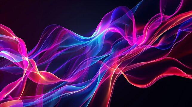 Abstract painting. Colorful smooth shapes.