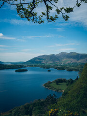 borrowdale view of keswick and mountains