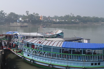 boat on the river in Sundarbans Mangrove Forest