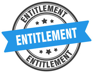 entitlement stamp. entitlement label on transparent background. round sign