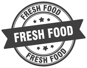 fresh food stamp. fresh food label on transparent background. round sign