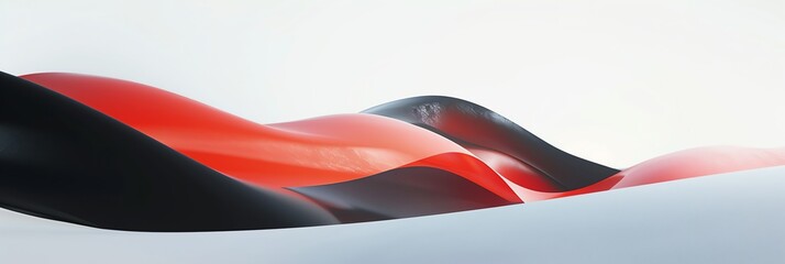 black red gradient curved shape white background, aspect ratio 3:1, banner background, landing page wallpaper