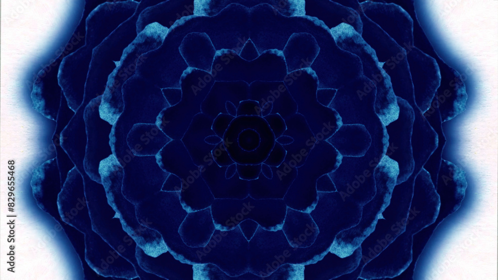 Poster abstract kaleidoscope background. animation. glowing lines creating symmetrical kaleidoscope structu
