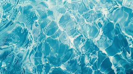 Top view of abstract light blue water texture background