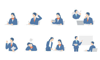 学習する制服の学生とサポートする講師たち