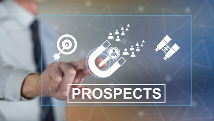 Man touching a prospects concept