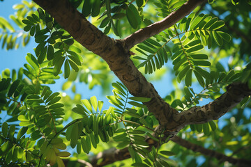Fototapeta premium Observing a tamarind tree