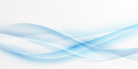 Fototapeta premium Blue waves abstract background, modern design, vector illustration