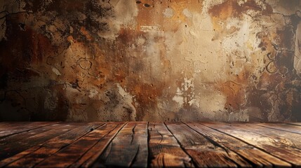 Rustic brown background with visible grunge effects.