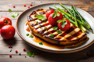grilled eggplant with tomato sauce