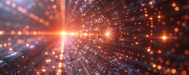 Obraz premium advanced artificial intelligence - visualization of a quantum computer