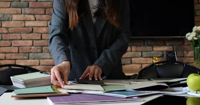 Designer in interior design planning session brainstorm creative ideas. design for project development, color. Professional interior designer drives innovation and creativity. Interior designer job.