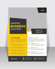 Business FlyerTemplate Design Layout with Colorful Accents