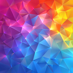 Obraz premium colorful gradient design background, geometric polygonal modernism in rainbow colors