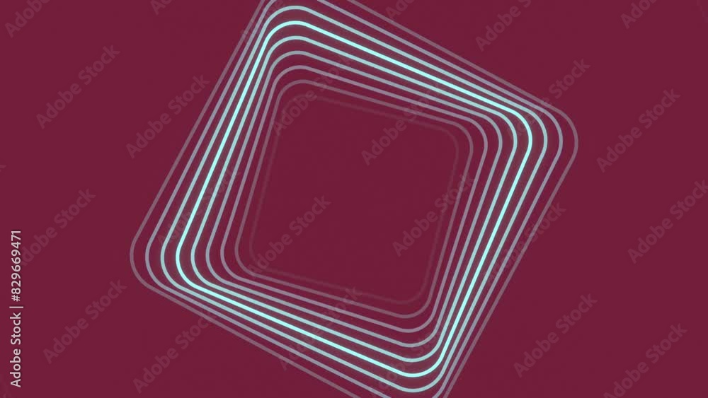 Fototapete Digital loop animation with the illusion of rotating light waves. 3d rendering