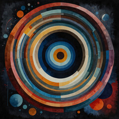 Celestial Symphony: Abstract Cosmic Artwork