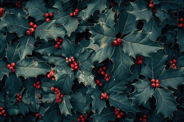 A close up of a bunch of leaves and berries. Suitable for nature-themed designs - Powered by Adobe