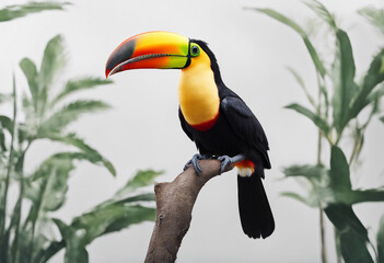 Fototapeta premium Toucans, isolated white background 
