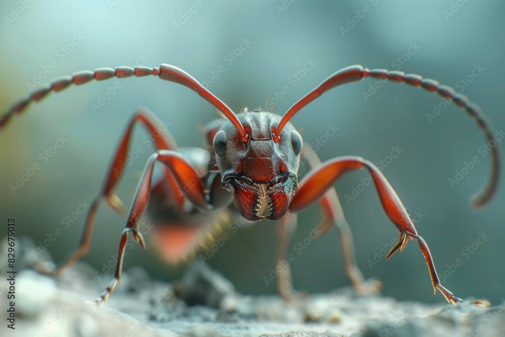Poster close up of a bug on a rock, suitable for nature and wildlife themes