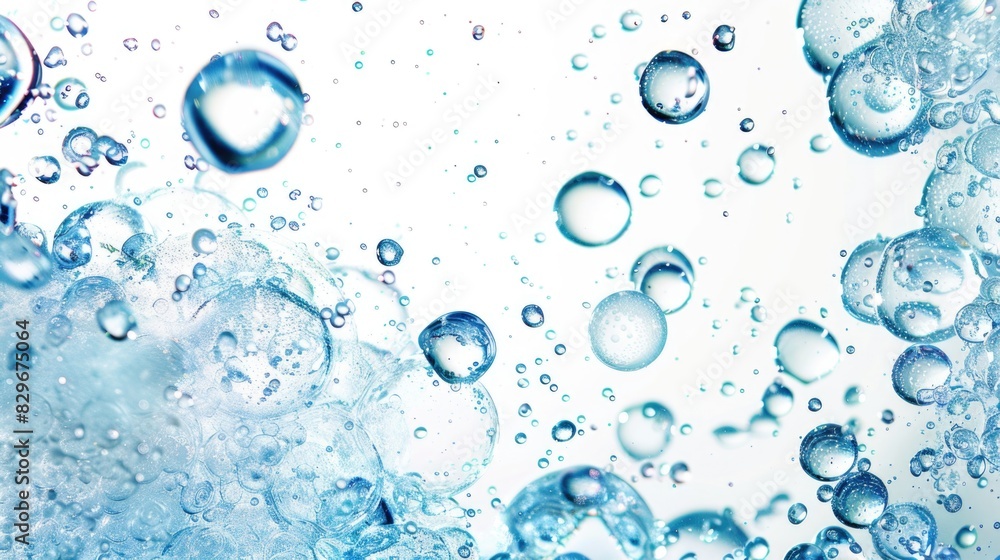 Poster A bunch of bubbles floating in the water, suitable for various design projects