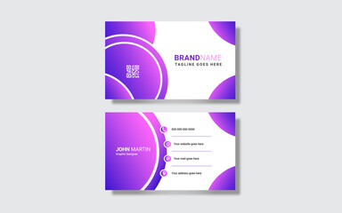 Fototapeta premium Double sided business card template modern and clean style