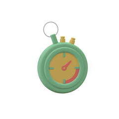 3d Icon Illustration Business Stopwatch
