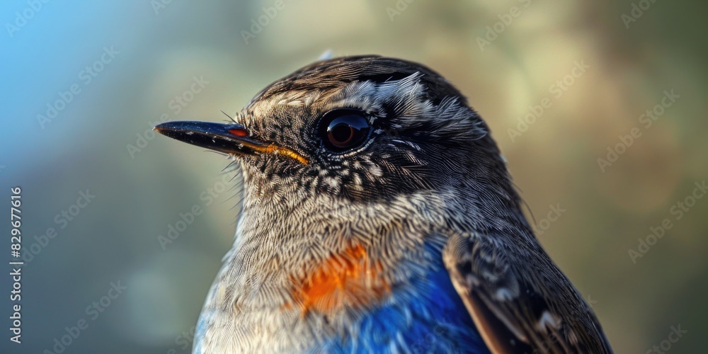 Poster a detailed image of a bird with a blurred background. suitable for various nature-themed designs