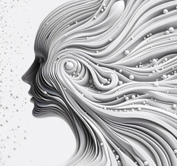 surreal sculpture of the human mind