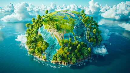 Fototapeta premium Sustainable earth, a call for ecofriendly practices
